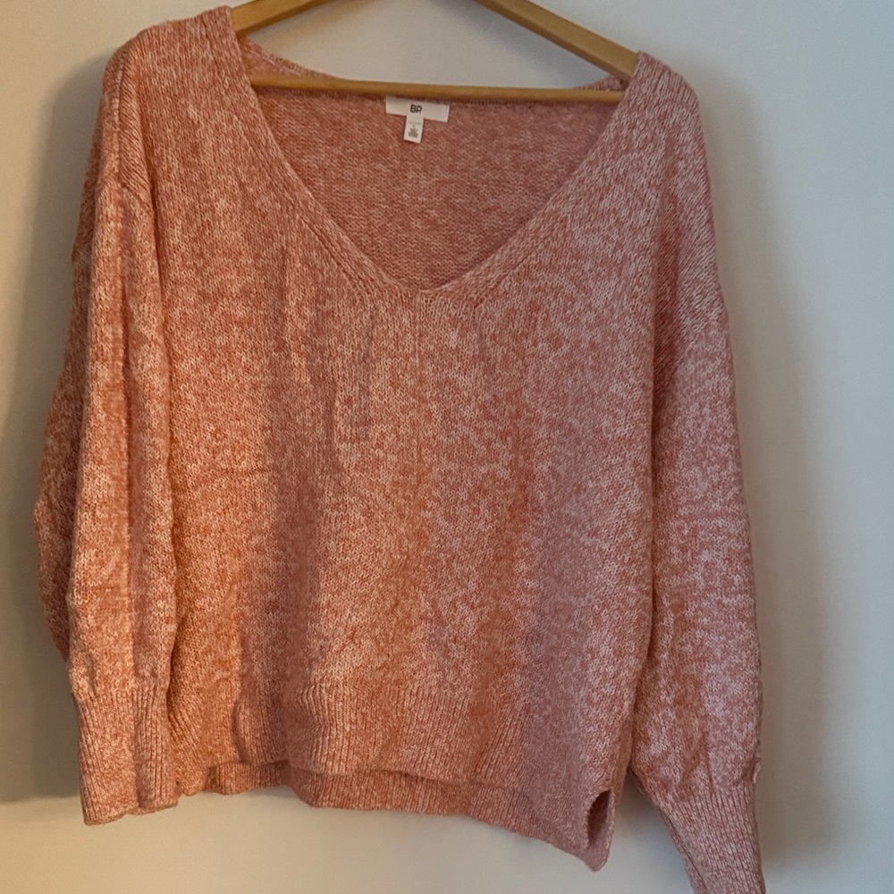 BP Women's V-Neck Sweater in Blush Pink